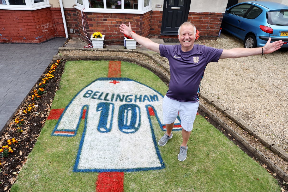 Euro 24 Netherlands vs England: I created a Jude Bellingham lawn mural in my front garden ahead of semi final