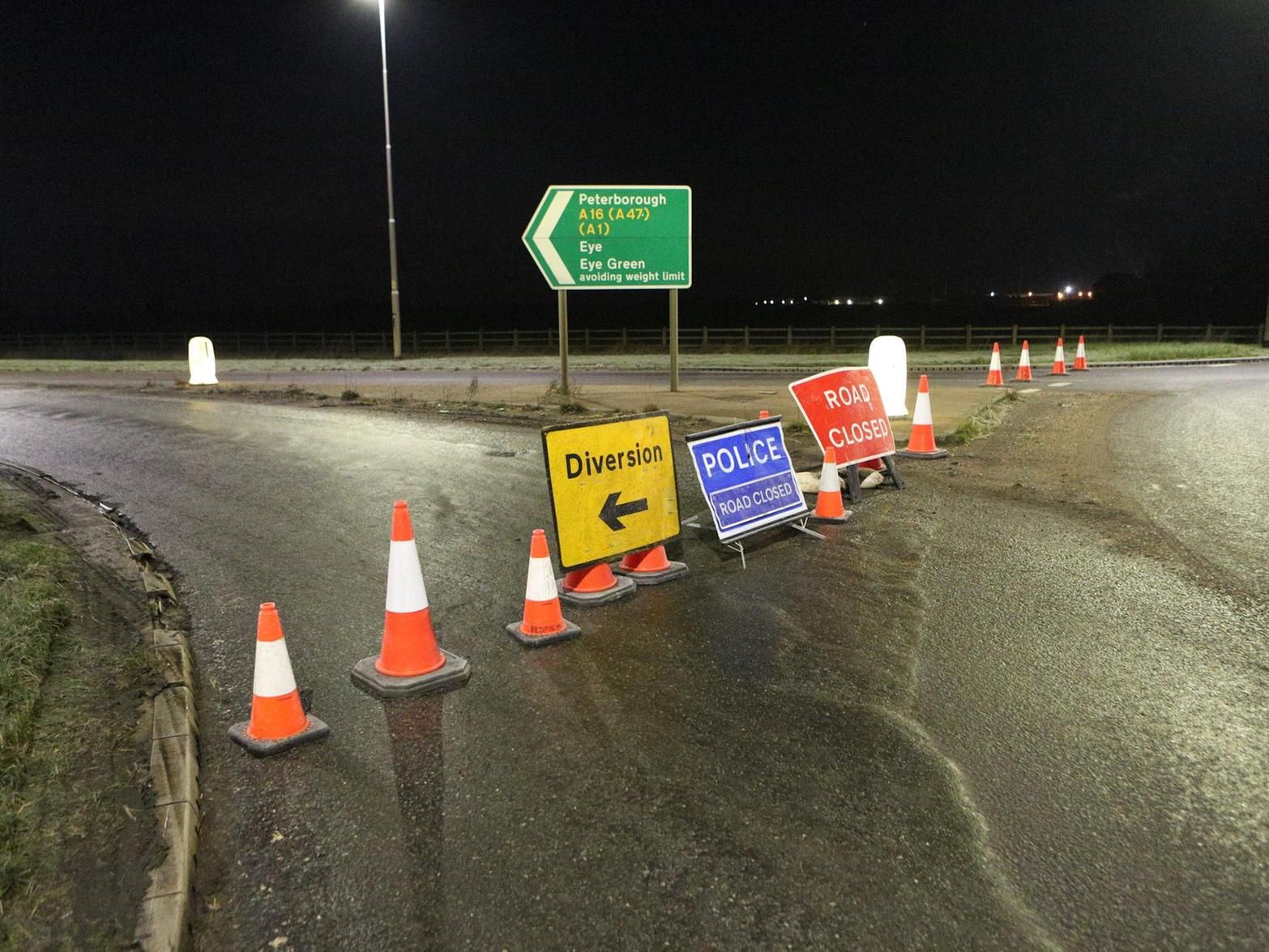 A16 between Peterborough and Crowland to remain closed in both